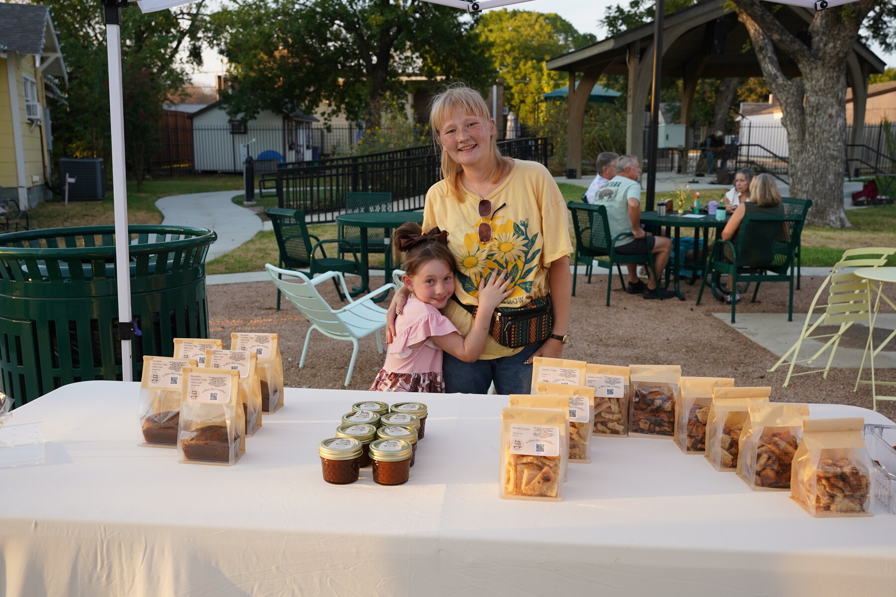 Punky Doodle’s table of baked treats and caramel jars at Depot Nights on September 25, 2026.